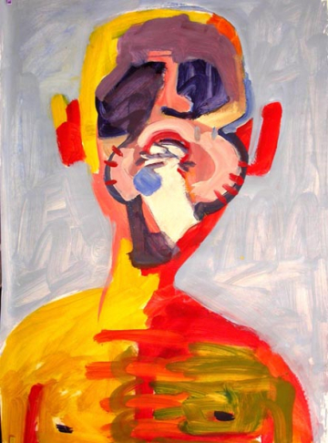 Silenciado - 100x70cm - Óleo Papel - 2004.